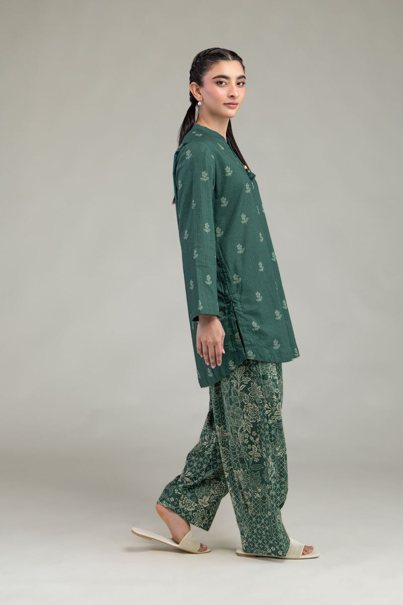 Printed | Cotton Dobby | Floral Green Shalwar | USD 30.00