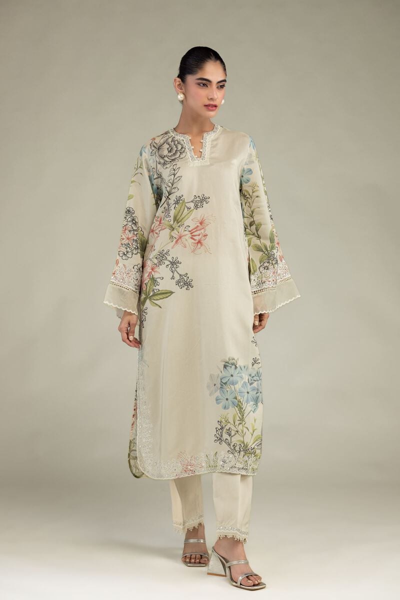 Embroidered | Blended Viscose | Floral Embroidered Kurta | USD 60.00