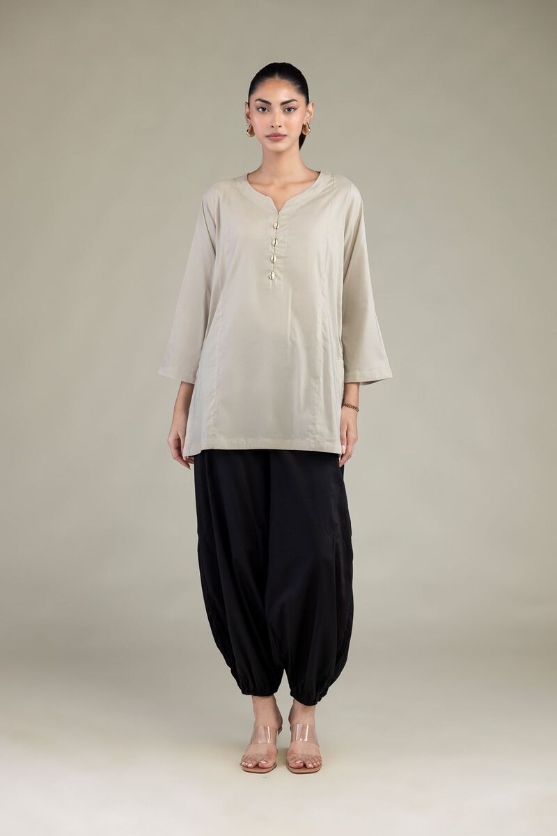 Dyed | Cotton Viscose | Black Solid Pants | USD 30.00