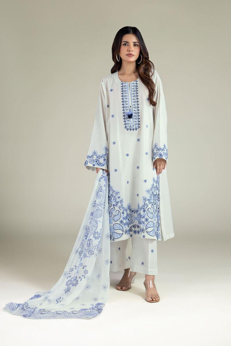 Embroidered | Cotton Dobby | Cotton Tailored 3-piece | USD 80.00