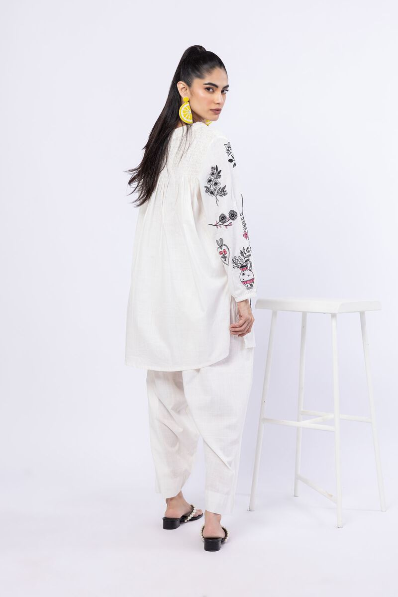 Embroidered | Crosshatch Poplin | Kurta | USD 15.00