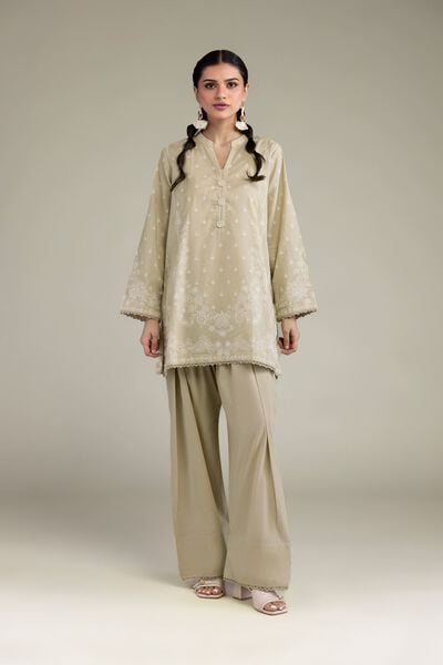 Dyed | Cambric | Solid Beige Shalwar | USD 30.00