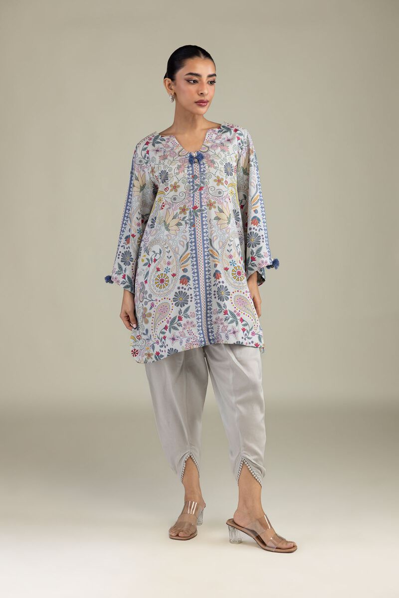 Printed | Textured Weave | Printed Paisley Kurta | USD 35.00