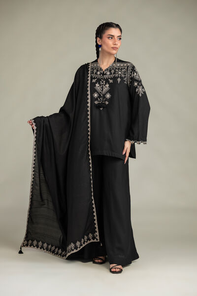 Embroidered | Raw Silk | Solid Silk Pants | USD 40.00