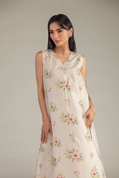 Printed | Cambric | Sleeveless Cambric Kurta | USD 35.00