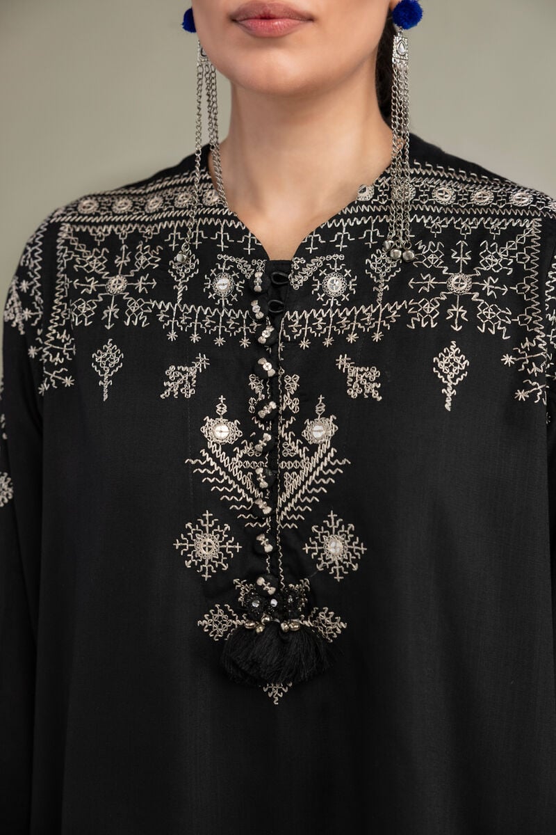 Embroidered | Raw Silk | Short Silk Kurta | USD 60.00