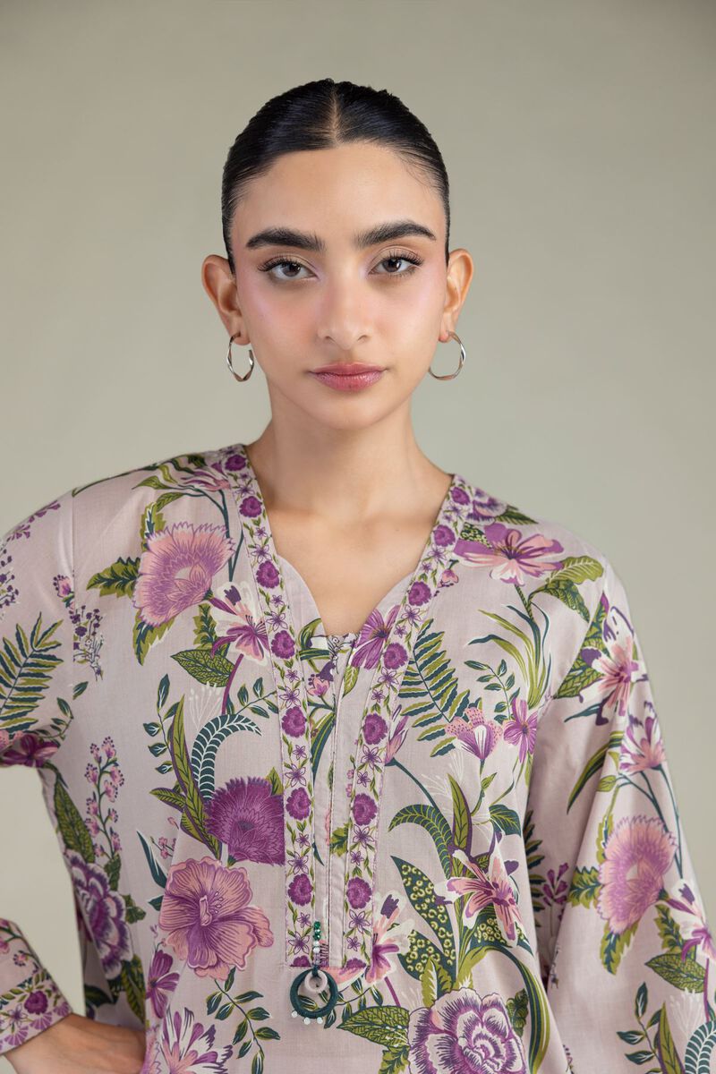 Printed | Cambric | Floral V-Neck Kurta | USD 35.00