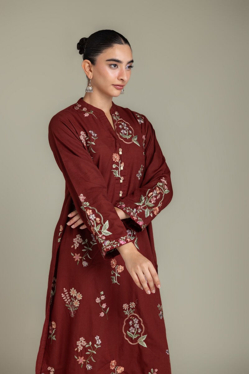 Embroidered | Light Khaddar | Fabrics 2 Piece | Top and Bottom | null