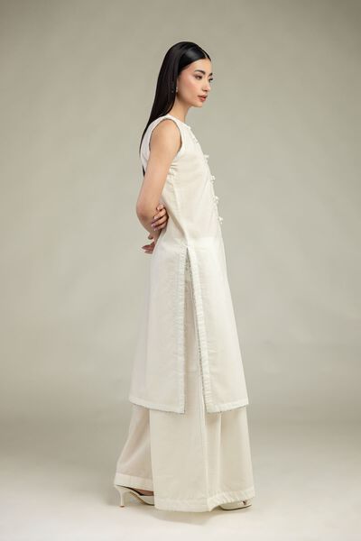 Embroidered | Mesuri | Solid Mesuri Pants | USD 35.00