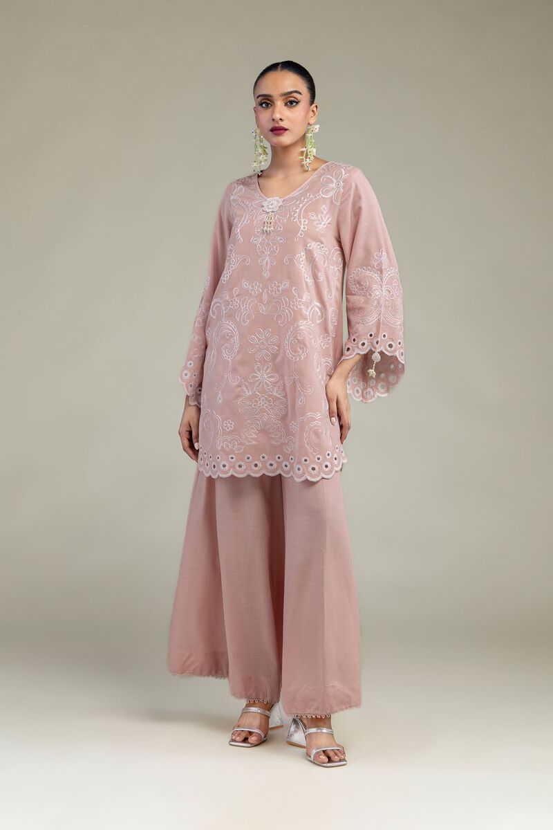 Embroidered | Raw Silk | Floral Silk Kurta | USD 60.00