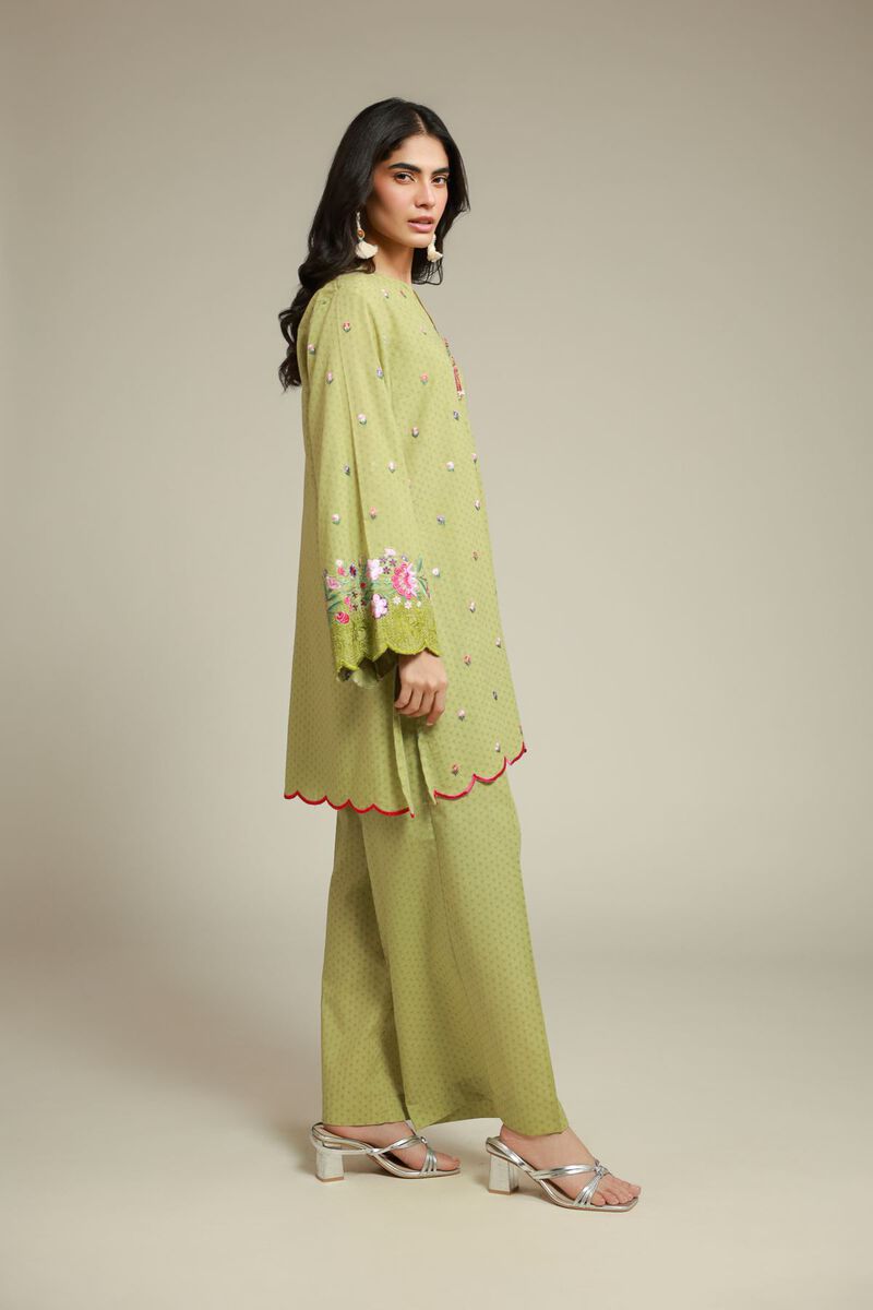 Embroidered | Cotton Dobby | 2-Piece Tailored Set | USD 60.00