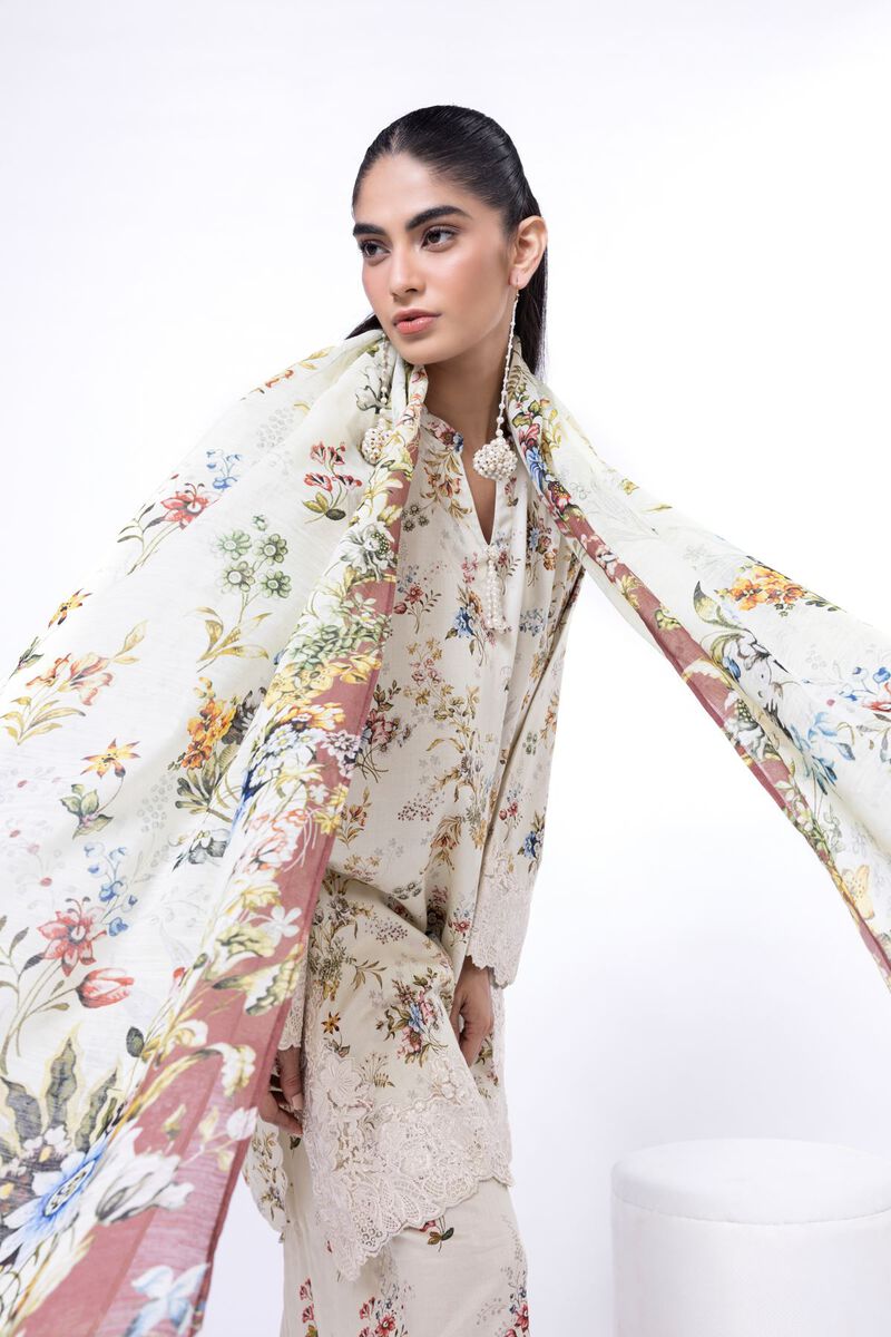 Embroidered | Cotton Satin | Tailored 3 Piece | USD 42.50