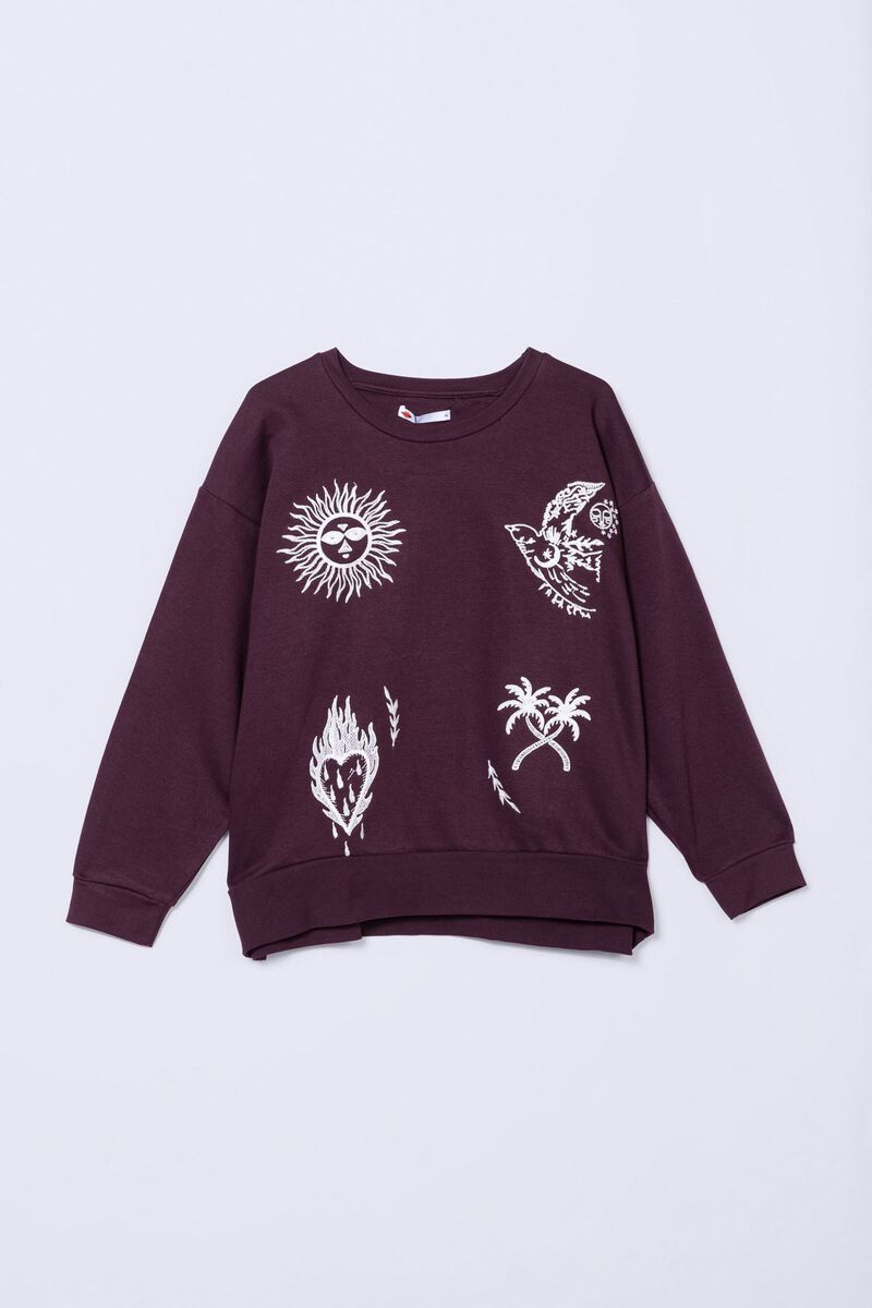 Embroidered | Cotton Polyester Fleece | Sweatshirt | USD 7.50