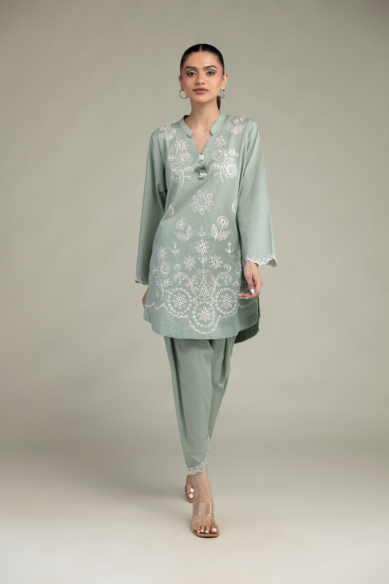 Embroidered | Cambric | Floral Cambric Kurta | USD 45.00