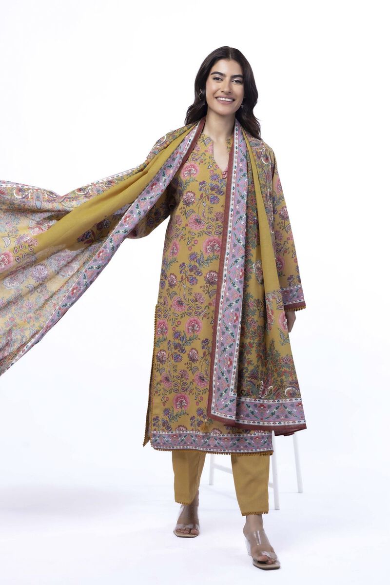 Printed | Karandi | Tailored 3 Piece | USD 50.00