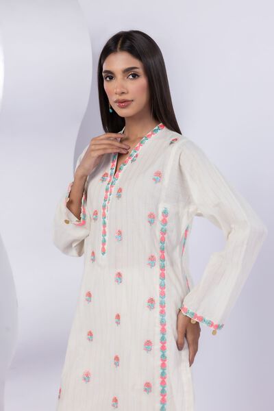 Embroidered | Lurex Stripes | Kurta | USD 20.00