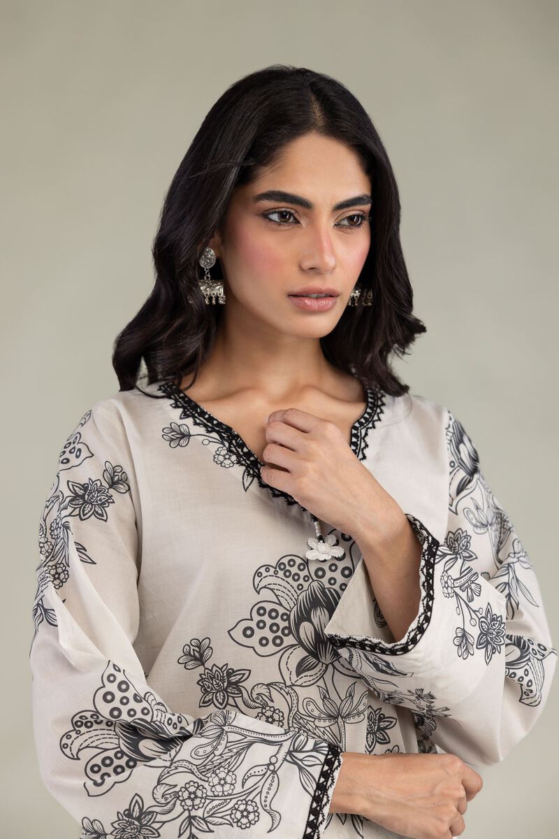 Embroidered | Cambric | Short Floral Kurta | USD 35.00