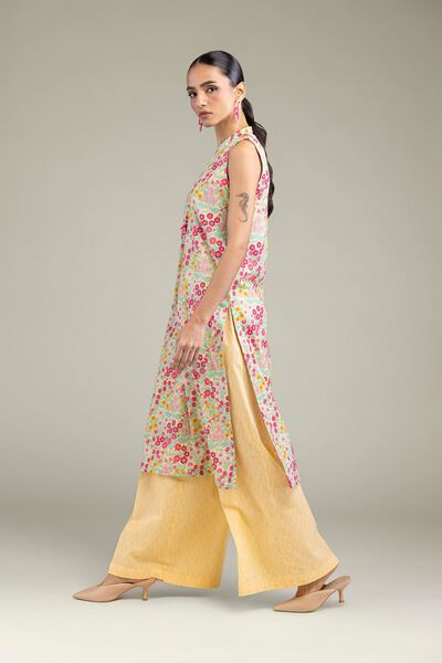 Printed | Cambric | Yellow Cambric Pants | USD 30.00