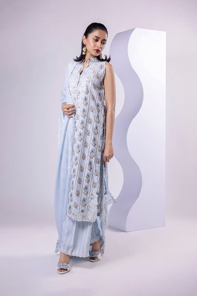 Embroidered | Russian Raw Silk | Pants | USD 25.00