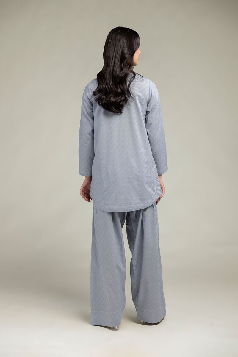 Dyed | Cotton Dobby | V-Neck Cotton Kurta | USD 35.00