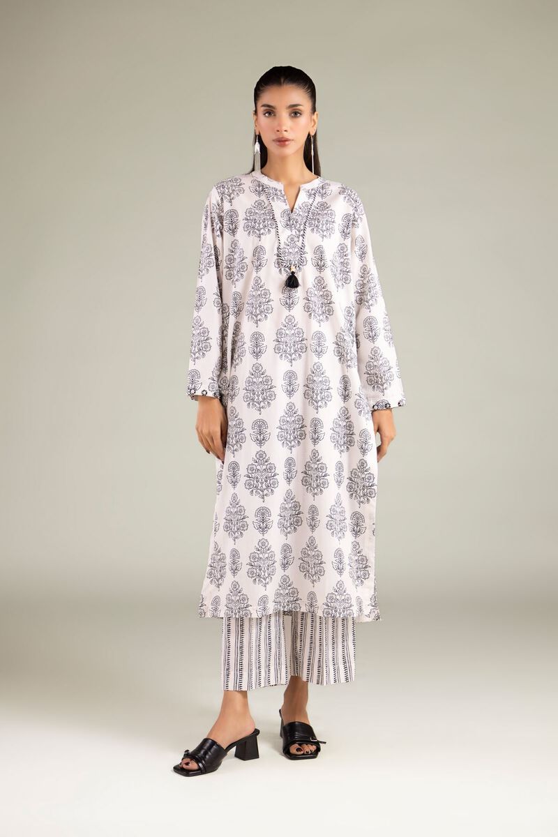 Printed | Cambric | Floral V-Neck Kurta | USD 30.00