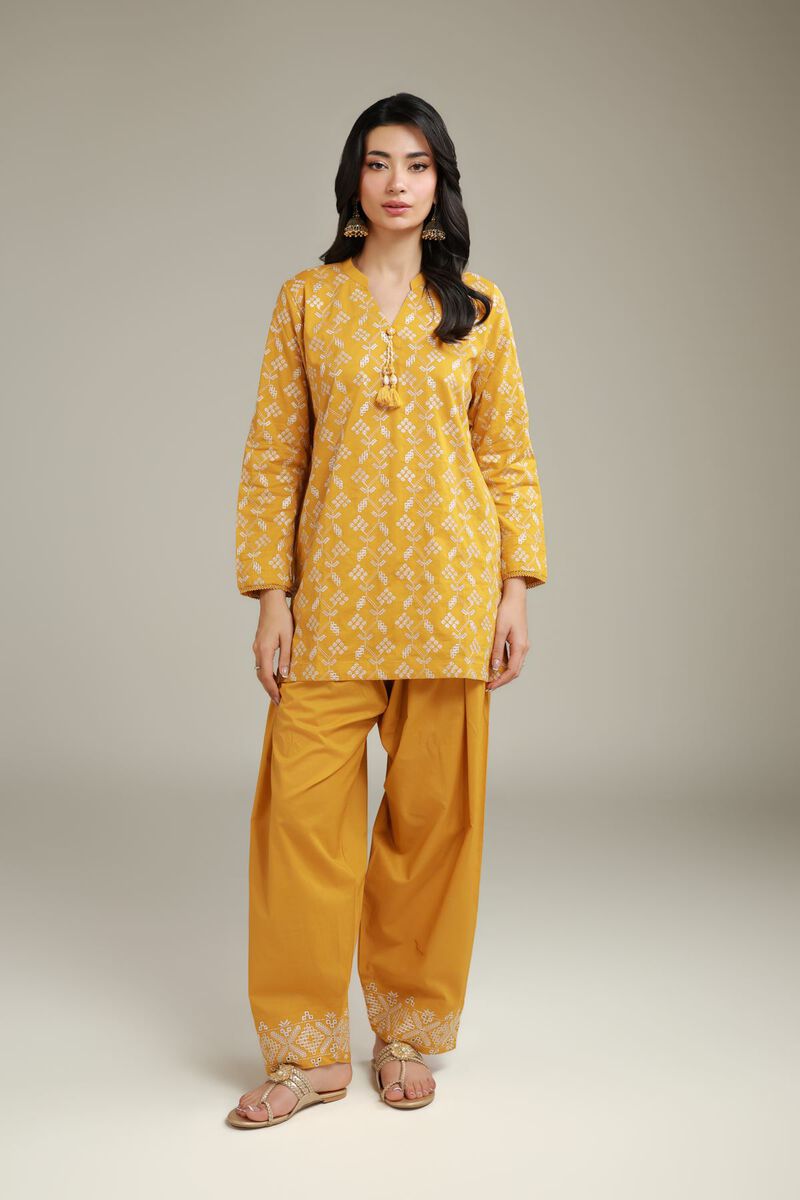 Embroidered | Cambric | Cambric V-Neck Kurta | USD 40.00