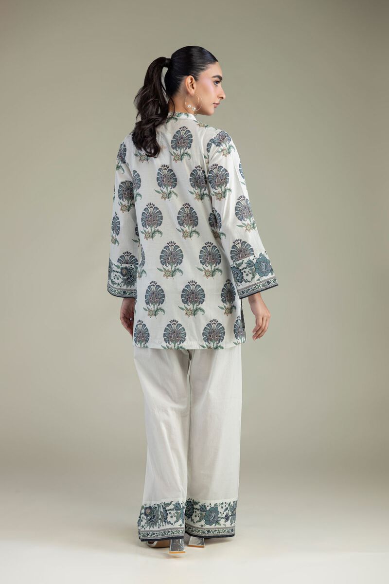 Printed | Cambric | White Printed Kurta | USD 35.00