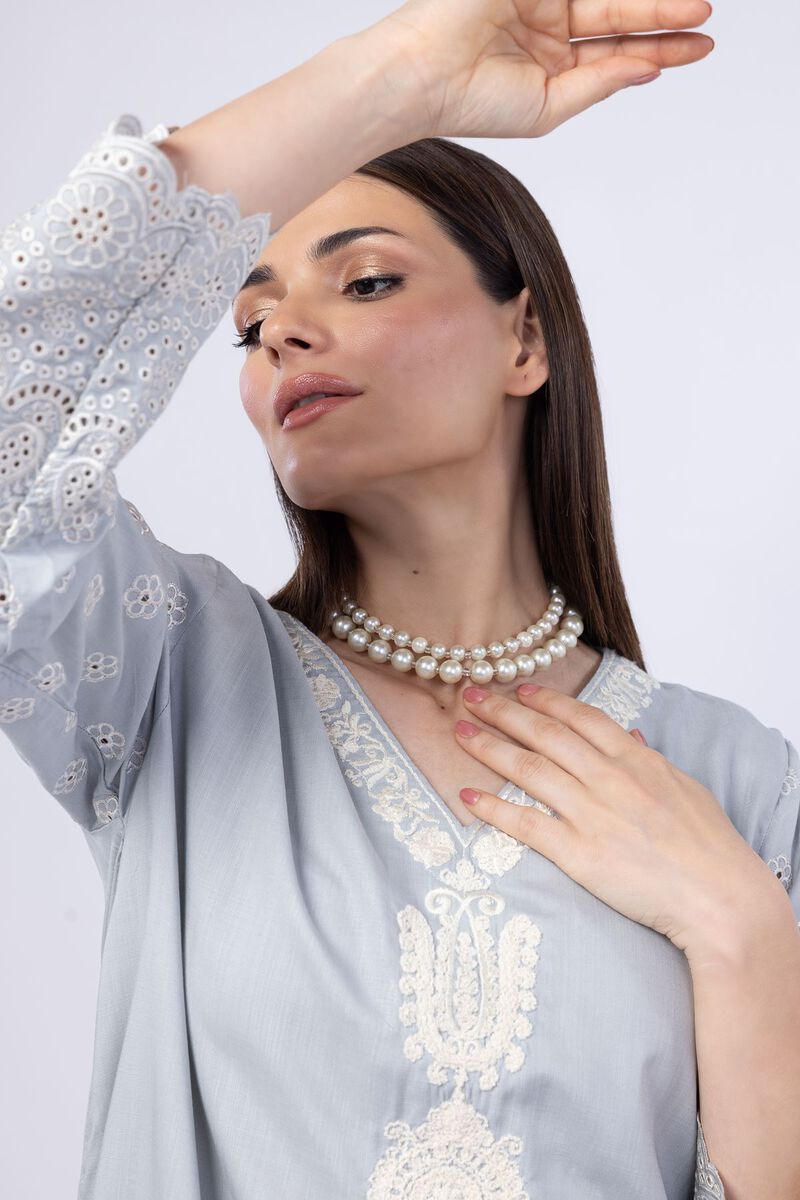 Embroidered | Crosshatch Raw Silk | Kurta | USD 22.50