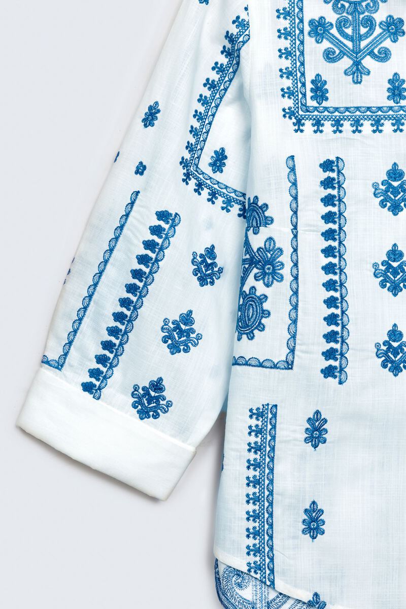 Embroidered | Crosshatch Poplin | Shirt | null