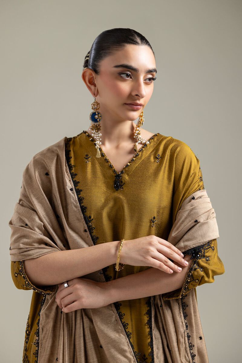 Cotton Net | Beige Net Dupatta | USD 35.00