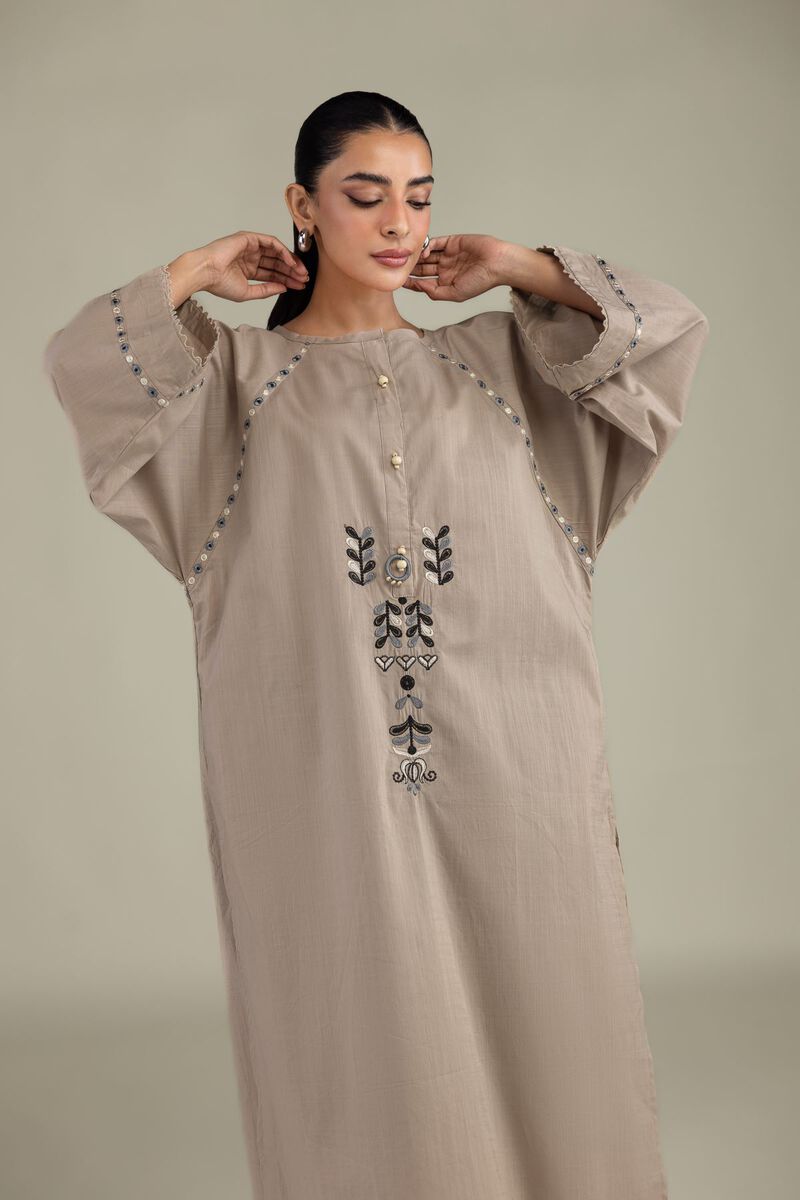 Textured Cotton | Embroidered | Textued Cotton Kurta | USD 40.00