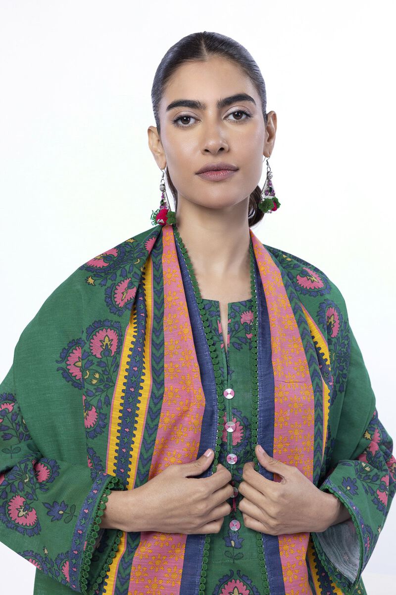 Printed | Light Khaddar | Tailored 3 Piece | USD 45.00