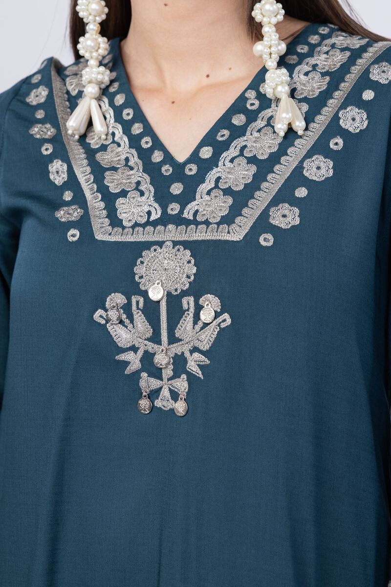 Embroidered | Crosshatch Raw Silk | Kurta | USD 25.00