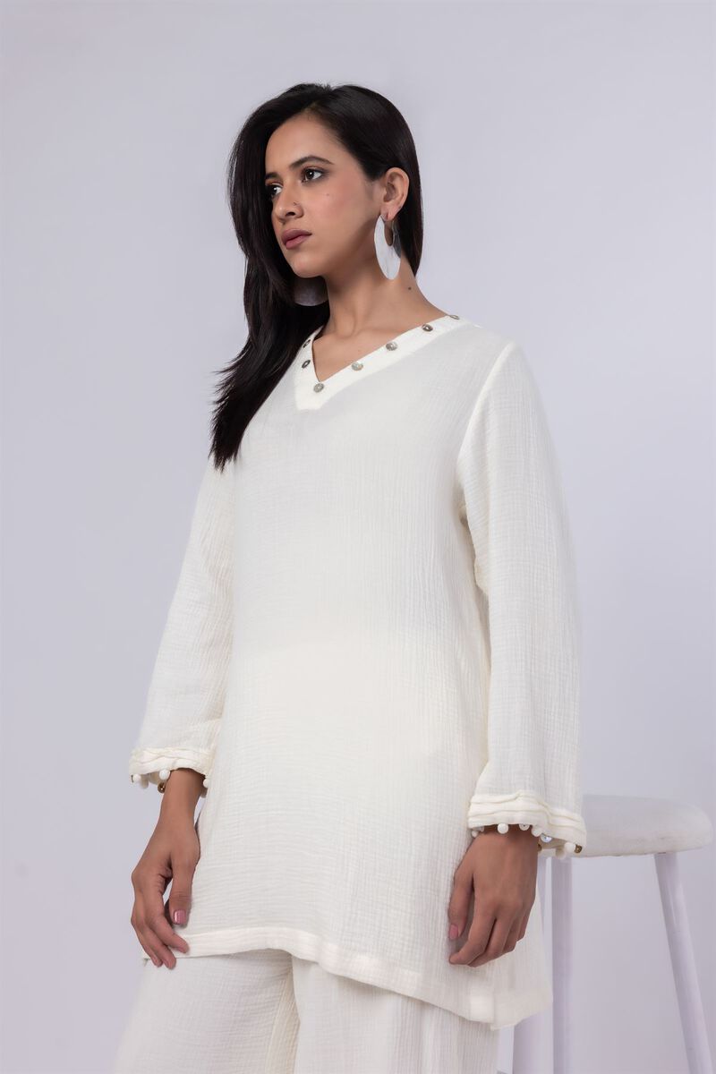 Dyed | Cheese Cloth | Kurta | USD 20.00