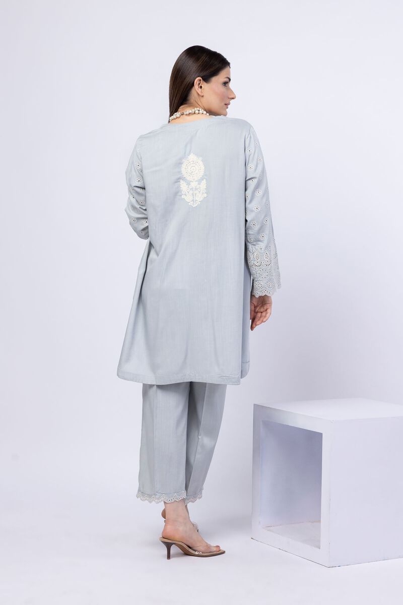 Embroidered | Crosshatch Raw Silk | Kurta | USD 22.50
