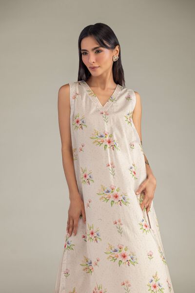 Printed | Cambric | Sleeveless Cambric Kurta | USD 35.00