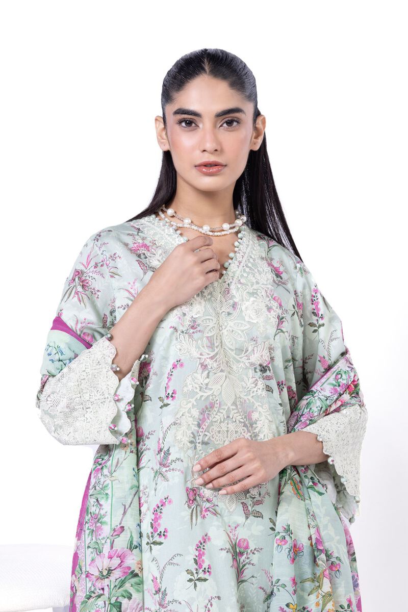 Embroidered | Cotton Satin | Tailored 3 Piece | USD 45.00