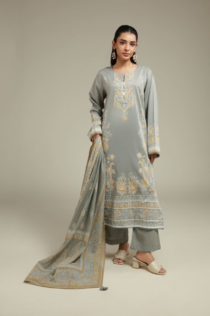 Printed | Cambric | 3-Piece Tailored Set | USD 65.00