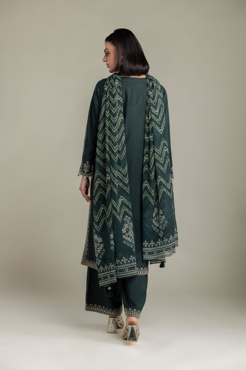 Embroidered | Raw Silk | 3-Piece Tailored Set | USD 105.00