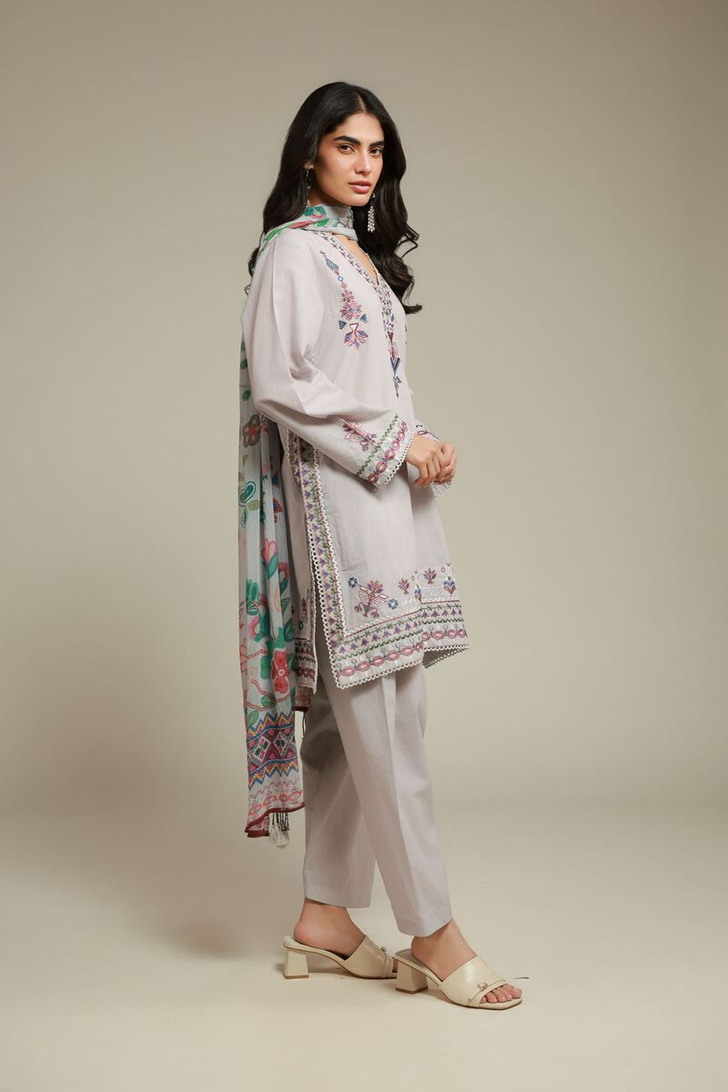 Embroidered | Cambric | Tailored Cambric 3-Piece | USD 70.00