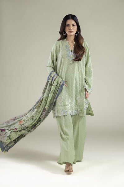 Embroidered | Broshia | 3-Piece Tailored Set | USD 80.00