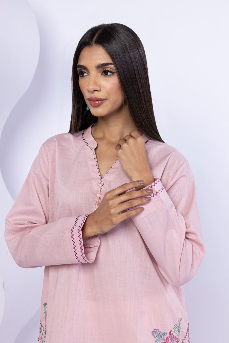 Embroidered | Crosshatch Poplin | Kurta | USD 17.50