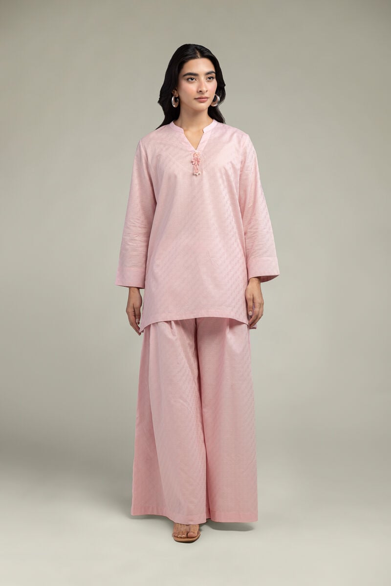 Dyed | Cotton Dobby | Solid V-Neck Kurta | USD 35.00
