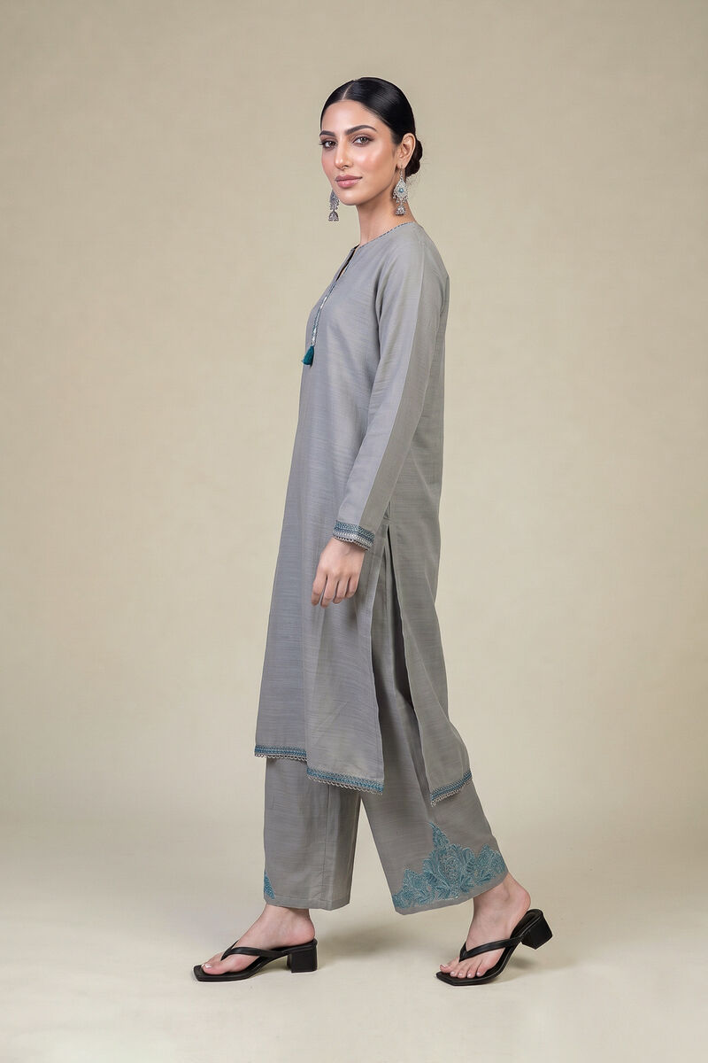 Embroidered | Light Khaddar | Gray Khaddar Pants | USD 35.00