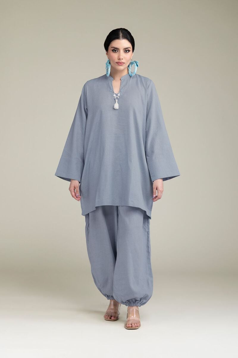 Dyed | Blended Linen | Short Solid Kurta  | USD 35.00