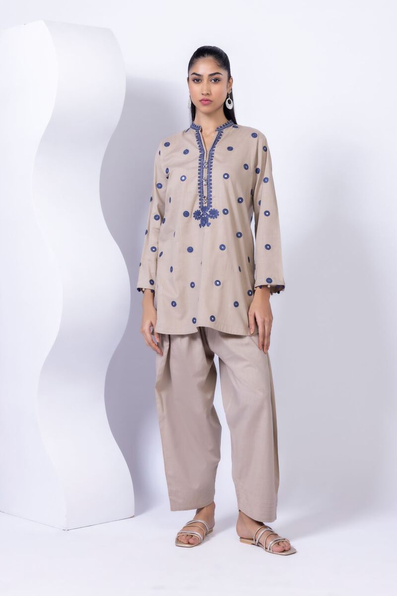 Embroidered | Crosshatch Poplin | Kurta | null