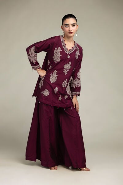 Raw Silk | Silk Solid Pants | USD 30.00