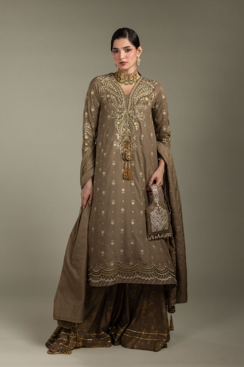 Embroidered | Raw Silk | 3-Piece Co-ord Set | USD 210.00