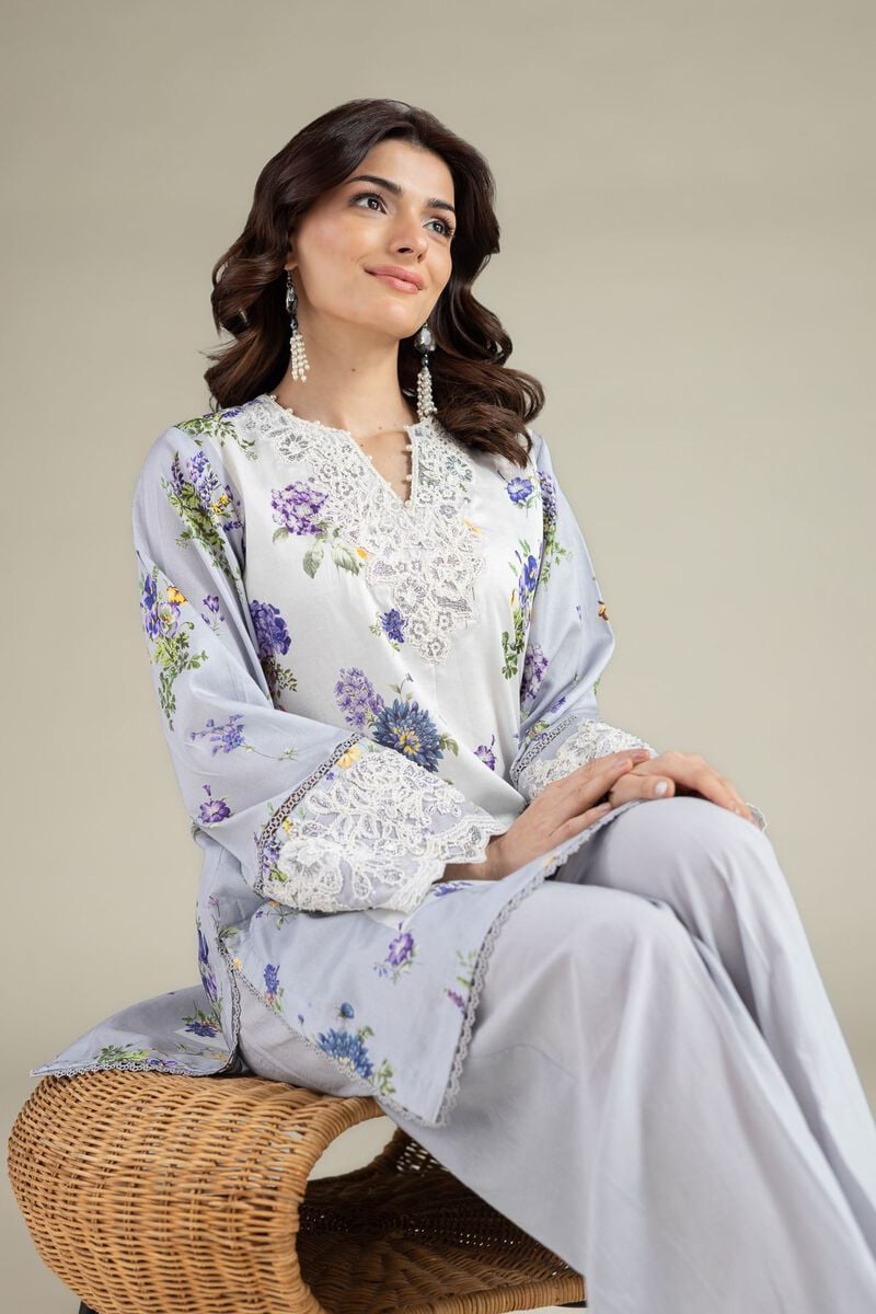 Embroidered | Satin | Tailored 2 Piece | Top and Bottom | USD 60.00