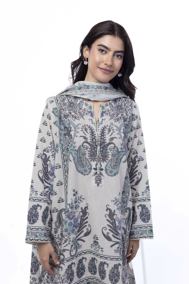 Printed | Karandi | Tailored 3 Piece | USD 50.00
